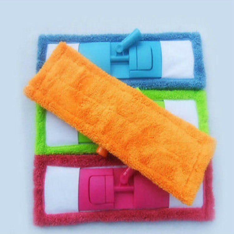 Coral Flannel Head  Padded Flat Replacement Household Company Cleaning Mop Cloth Rag