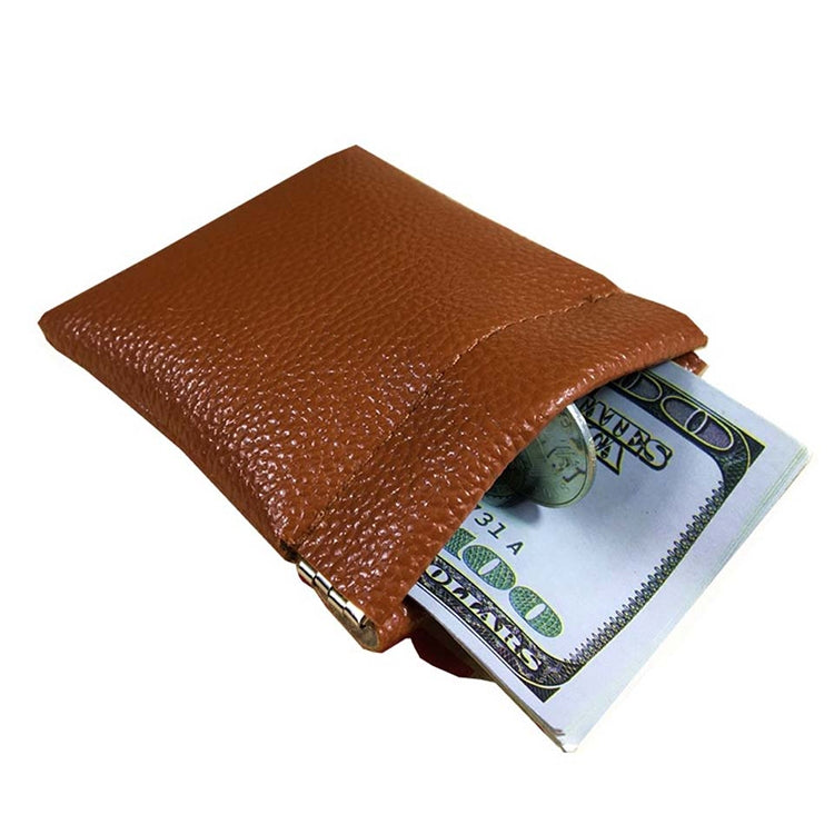 Fashion Solid Color PU Leather Coin Purse Women Men Small Mini Short Wallet Money Bags
