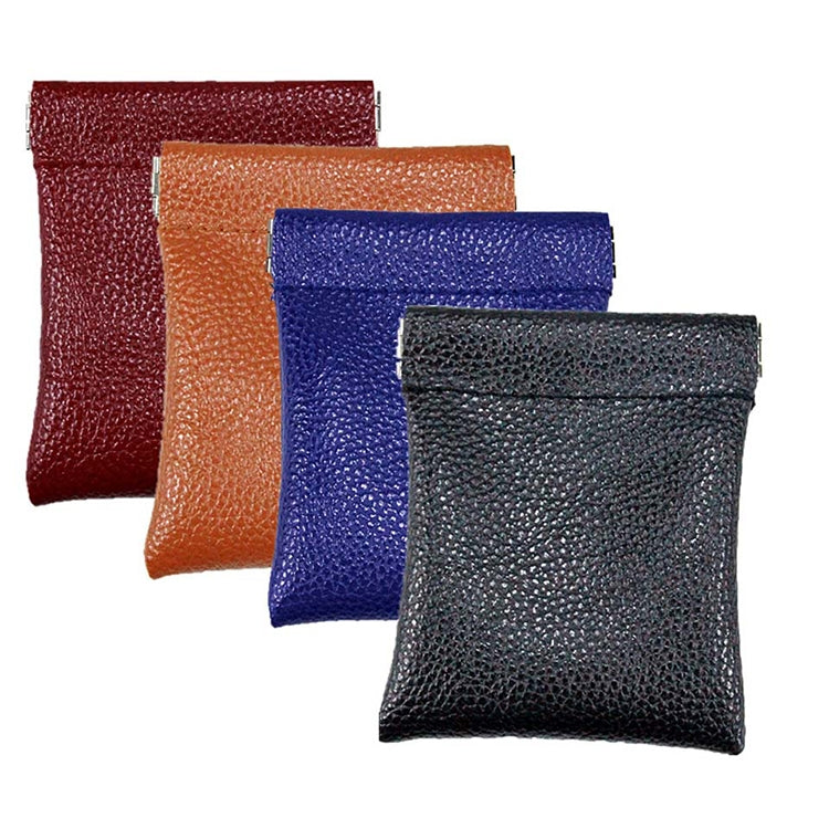 Fashion Solid Color PU Leather Coin Purse Women Men Small Mini Short Wallet Money Bags