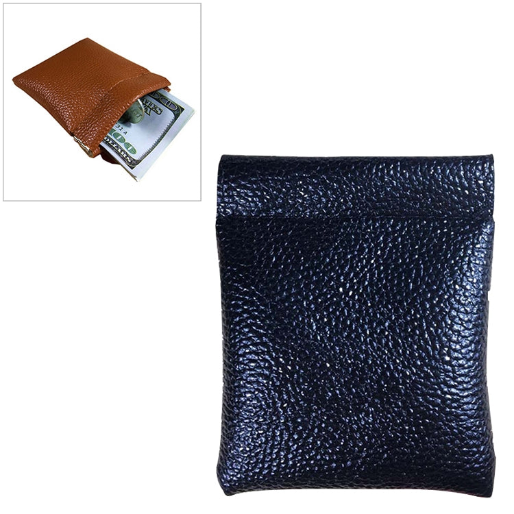 Fashion Solid Color PU Leather Coin Purse Women Men Small Mini Short Wallet Money Bags