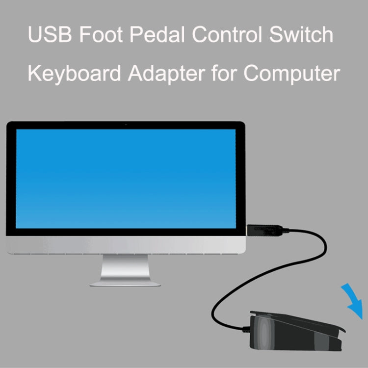 Pcsensor USB Foot Pedal Control Switch Keyboard Adapter For Computer