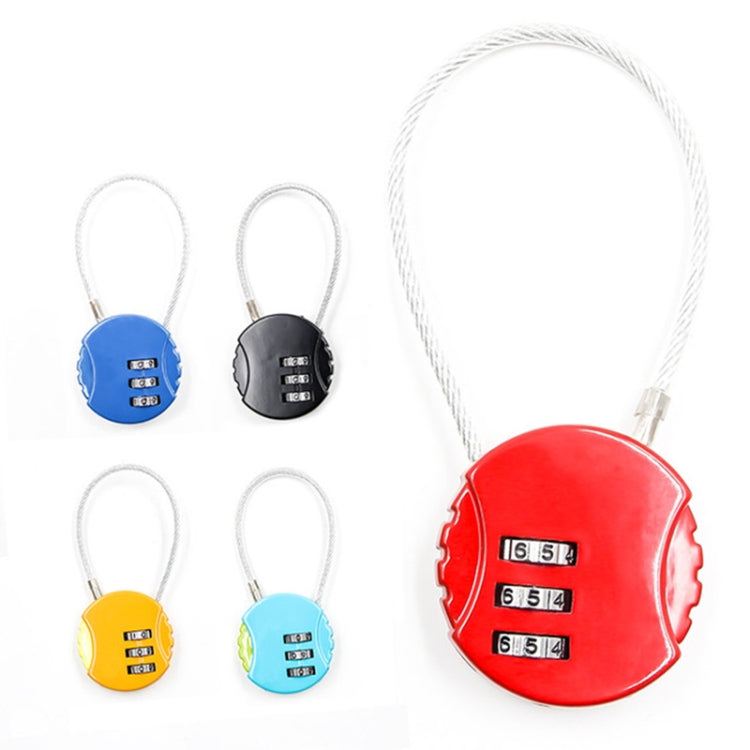 Steel Rope Spherical Combination Lock Gym Luggage Bicycle Round Padlock