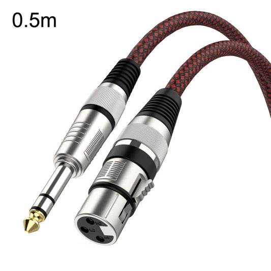 Red and Black Net TRS 6.35mm Male To Caron Female Microphone XLR Balance Cable, 0.5m, 1m, 1.8m, 3m, 8m, 10m, 12m, 15m, 20m, 25m, 30m