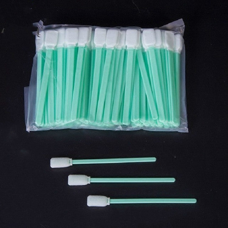 100 Sticks Inkjet Sponge Flat Head Cleaning Wipe Industrial Rod