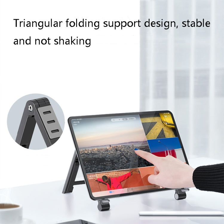 Oatsbasf 03040 Metal Mini Notebook Stand Aluminum Alloy Computer Cooling Folding Bracket