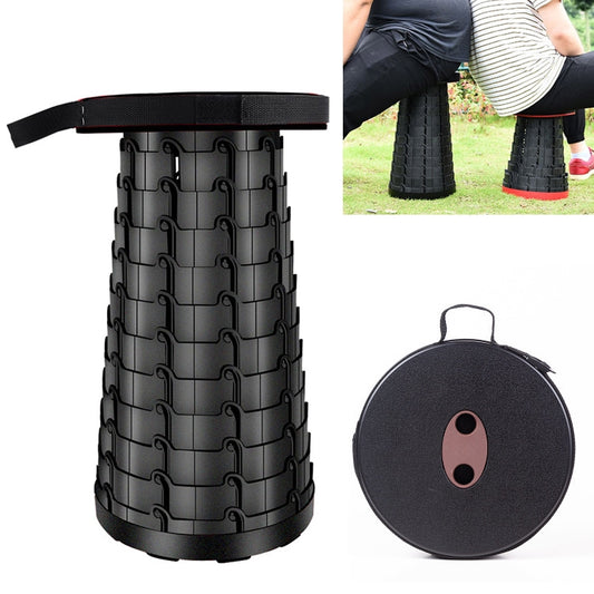 Outdoor Portable Folding Telescopic Plastic Stool Camping Fishing Garden Stool, 47cm(Black), 47cm(Red), 47cm(Yellow)