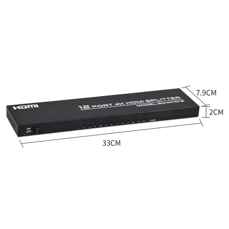 FJGEAR FJ-SM1012 1 In 12 Out 30HZ HDMI 4K HD Audio And Video Splitter