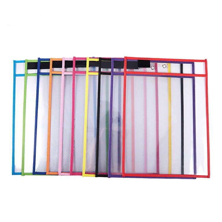 Erasable Hanging PVC A4 Transparent Sewing Red Document Dry Erase Bag