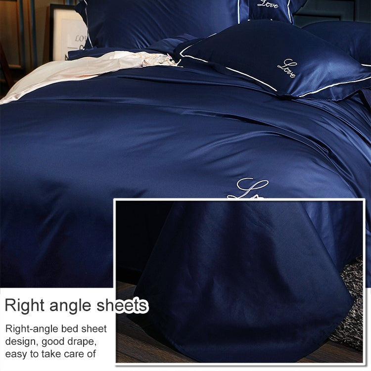 Silk Four-Piece Sheets Bed Sheet Double Nude Sleeping Quilt Cover Ice Silk Bedding