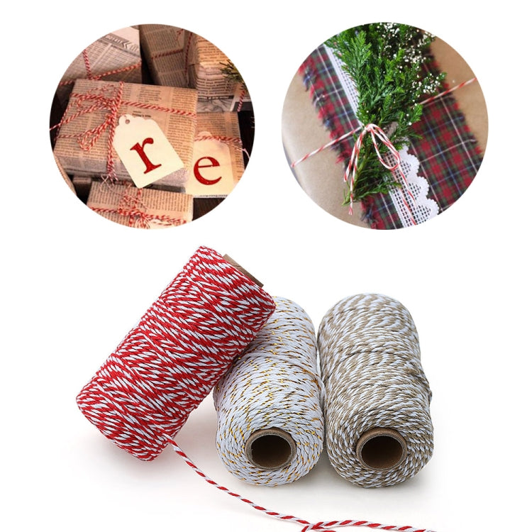 Two-color Cotton Thread Handmade DIY Drawstring Gift Box Packing Rope