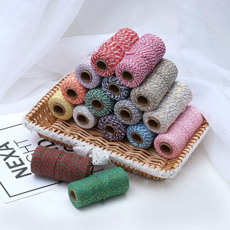 Two-color Cotton Thread Handmade DIY Drawstring Gift Box Packing Rope