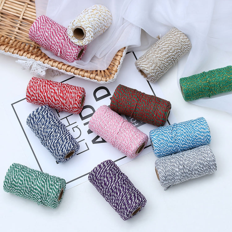 Two-color Cotton Thread Handmade DIY Drawstring Gift Box Packing Rope