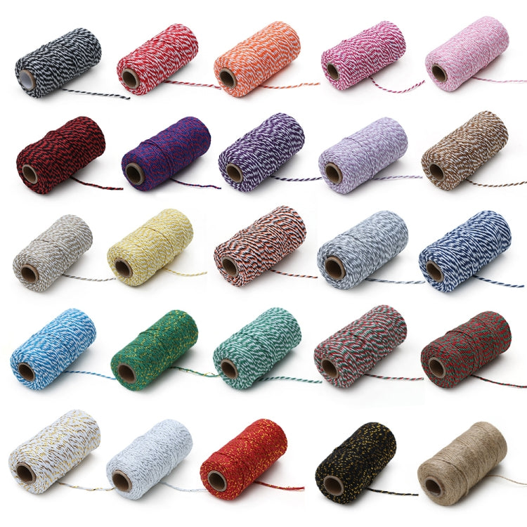 Two-color Cotton Thread Handmade DIY Drawstring Gift Box Packing Rope