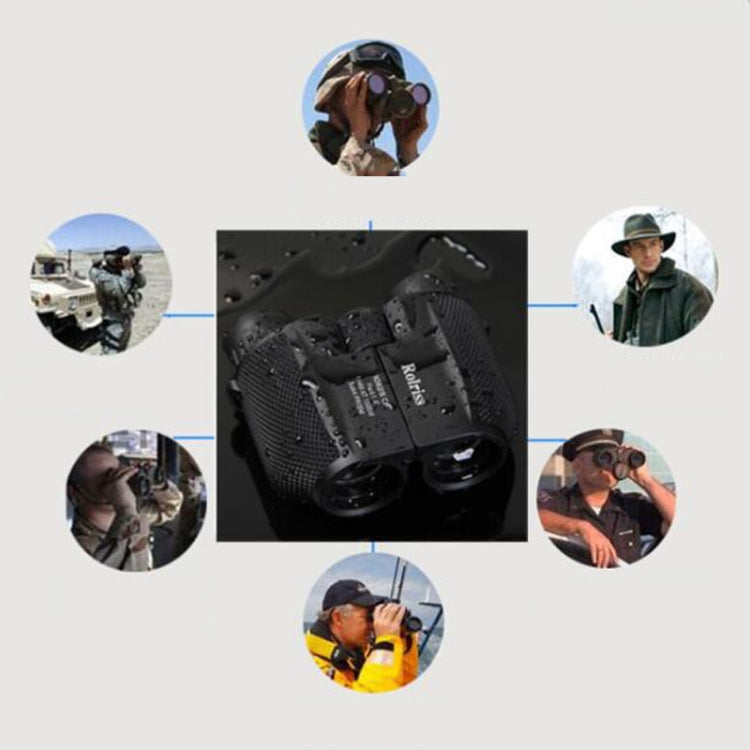 ROLISS 10X25 Outdoor Sports Portable Waterproof Pocket Binocular High Power Telescope