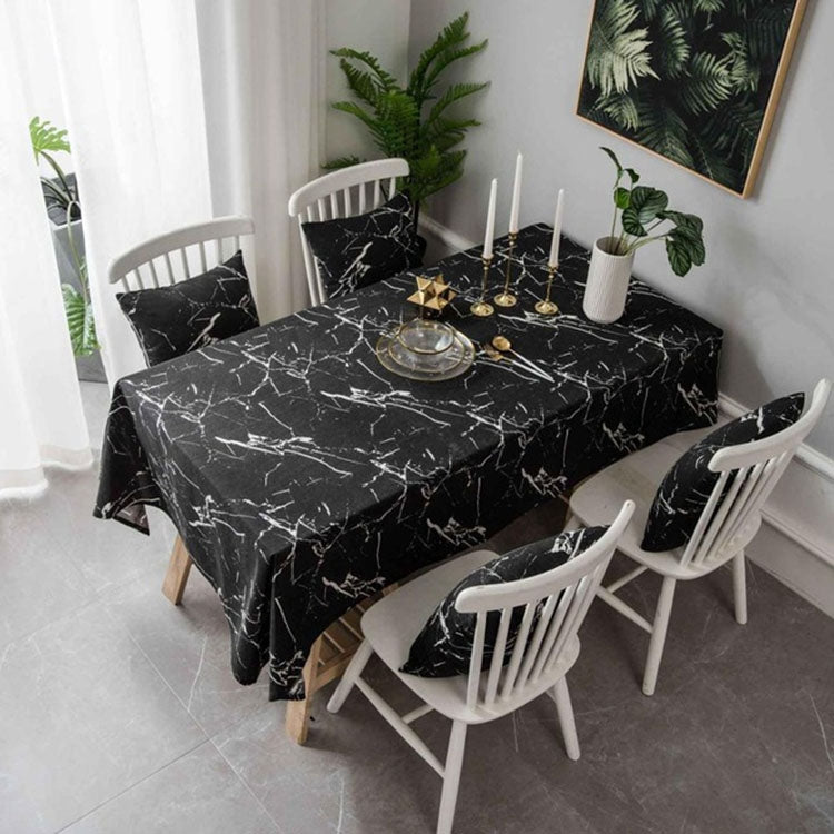 Marble Pattern Minimalist Tablecloth Cover Table Cloth Cotton Linen Dust-proof Cabinet Cloth