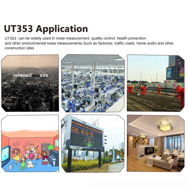 UNI-T UT353  30~130dB Noise Measuring Instrument Audio Sound Level Meter