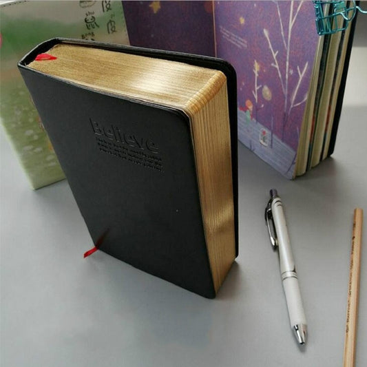 Ultra-Thick Retro Simple Lmitation Leather Thick Horizontal Blank Notebook, Specifications:Large Gold Rim Horizontal Line, Small Gold Rim Blank, Small White Rim Blank