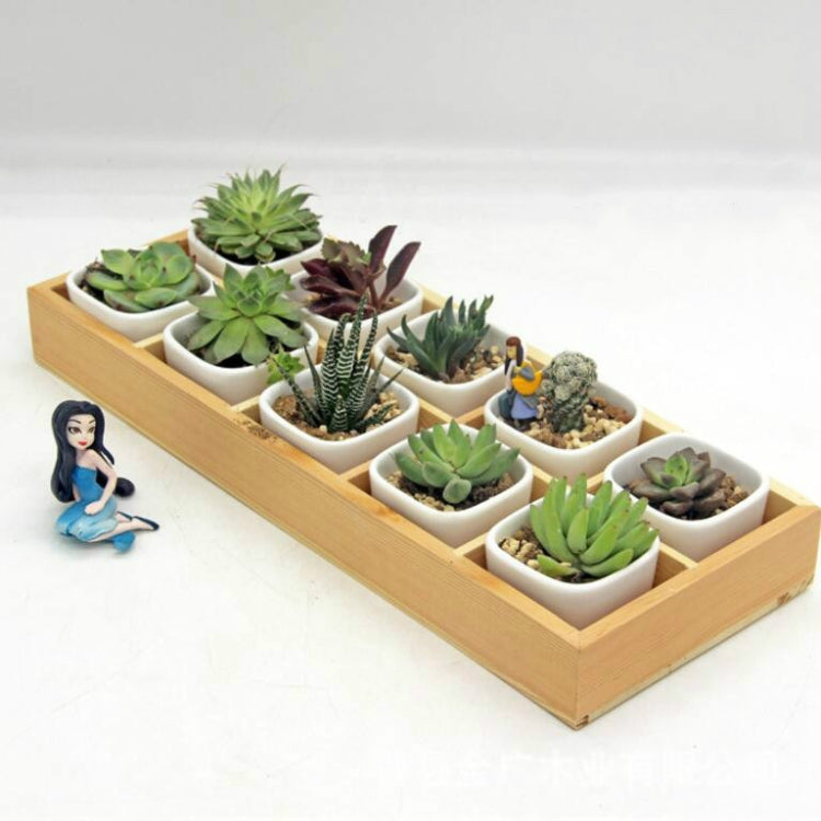 Succulent Wooden Storage Box Landscape Garden Decoration