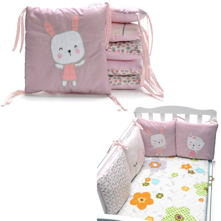 Crib Perimeter Embroidery Bunny Bedding Baby Cotton Anti-collision