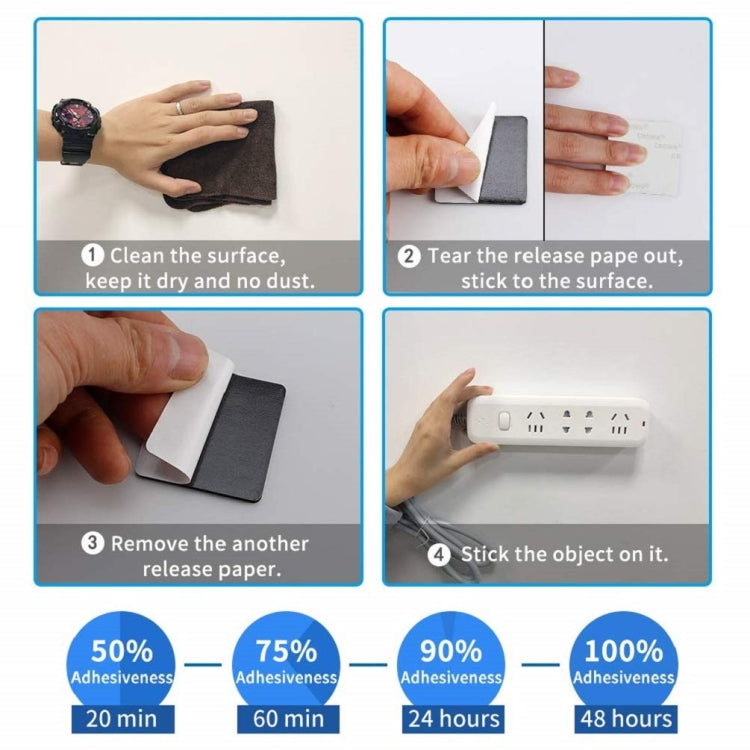 Square EVA Foam Double-sided Adhesive High-viscosity Sponge Sticker, 48 PCS  65x76x1.5mm