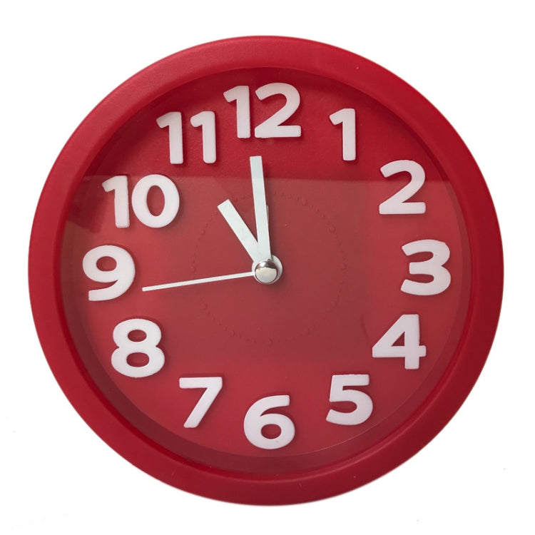 Round 12cm Candy Color Stereo Digital Silent Alarm Clock Children Student Alarm Clock, Round (White), Round (Red), Round (Green), Round (Blue), Round (Pink), Round (Black)