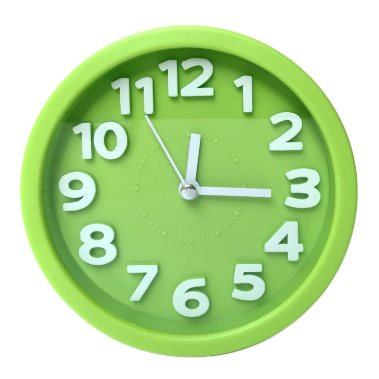 Round 12cm Candy Color Stereo Digital Silent Alarm Clock Children Student Alarm Clock, Round (White), Round (Red), Round (Green), Round (Blue), Round (Pink), Round (Black)