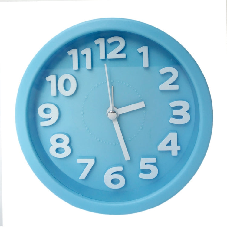 Round 12cm Candy Color Stereo Digital Silent Alarm Clock Children Student Alarm Clock, Round (White), Round (Red), Round (Green), Round (Blue), Round (Pink), Round (Black)