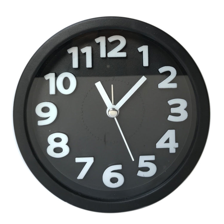 Round 12cm Candy Color Stereo Digital Silent Alarm Clock Children Student Alarm Clock, Round (White), Round (Red), Round (Green), Round (Blue), Round (Pink), Round (Black)