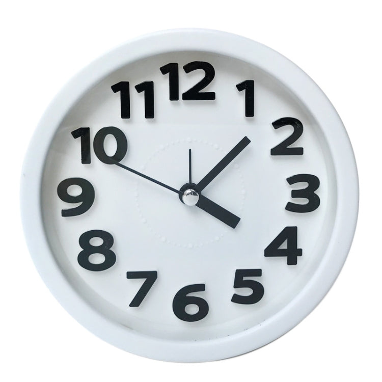 Round 12cm Candy Color Stereo Digital Silent Alarm Clock Children Student Alarm Clock, Round (White), Round (Red), Round (Green), Round (Blue), Round (Pink), Round (Black)