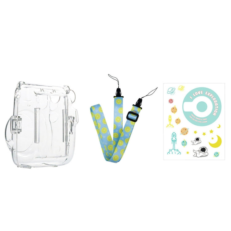 For Fujifilm Instax Mini 11  5sets Storage Case + Shoulder Strap + Sticker 3 In 1 Set
