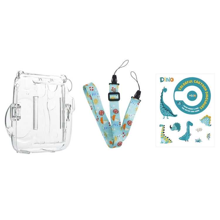 For Fujifilm Instax Mini 11  5sets Storage Case + Shoulder Strap + Sticker 3 In 1 Set