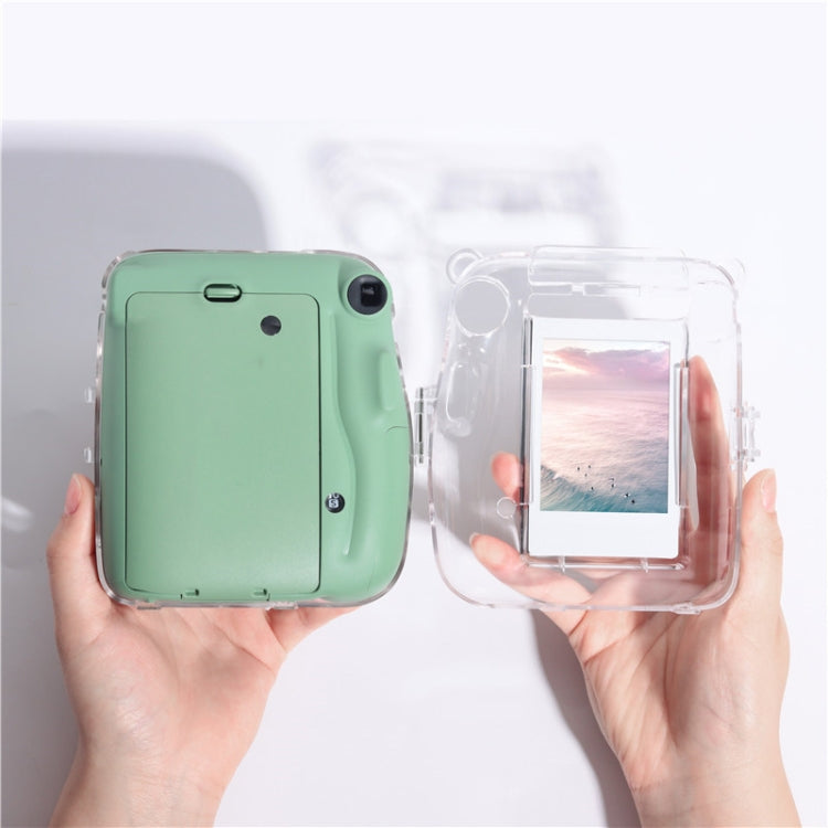 For Fujifilm Instax Mini 11  5sets Storage Case + Shoulder Strap + Sticker 3 In 1 Set