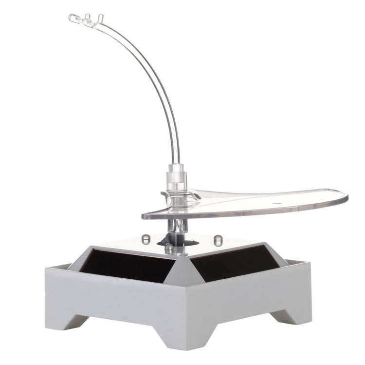 Solar 360 Degree Rotating Turntable Colorful Lights Glasses Display Stand