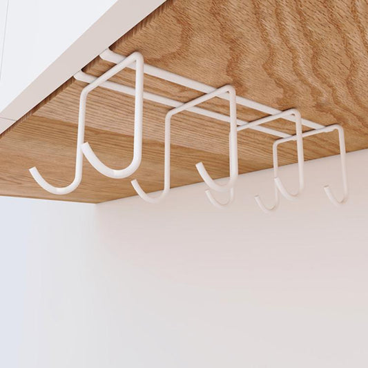 Hanging Nail-free Partition Cup Holder Creative Kitchen Supplies Storage Rack