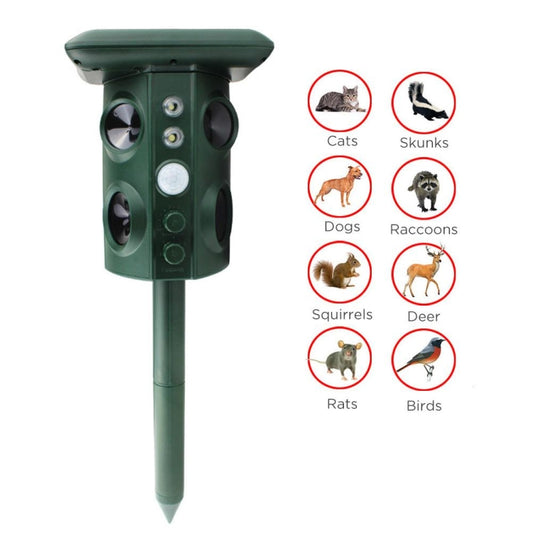 Outdoor Solar Animal Repeller Ultrasonic Vibration Multi-functional Snake Repeller