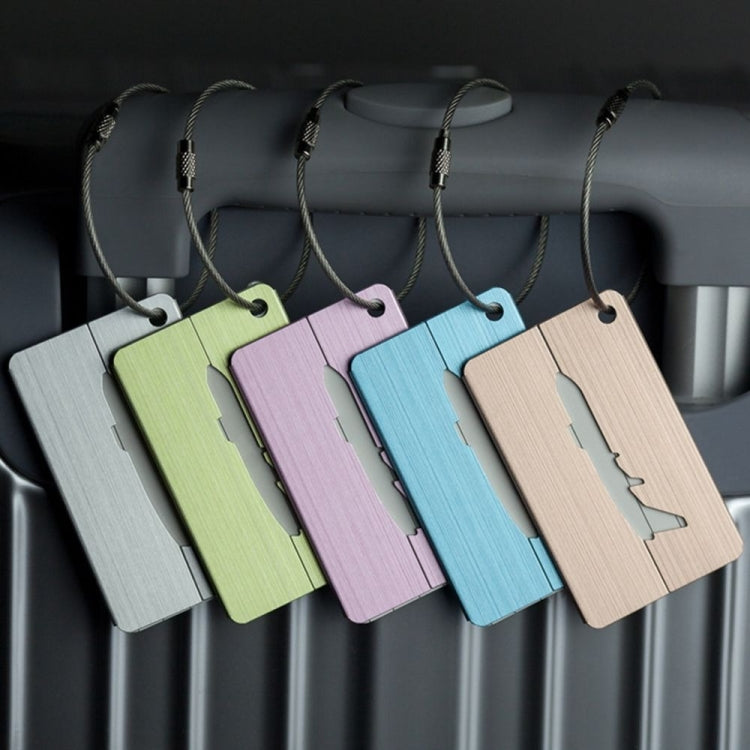 Brush Aluminum Luggage Tag Luggage Boarding Pass Check Tag