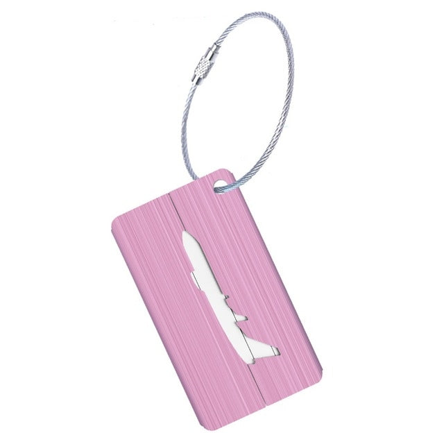 Brush Aluminum Luggage Tag Luggage Boarding Pass Check Tag
