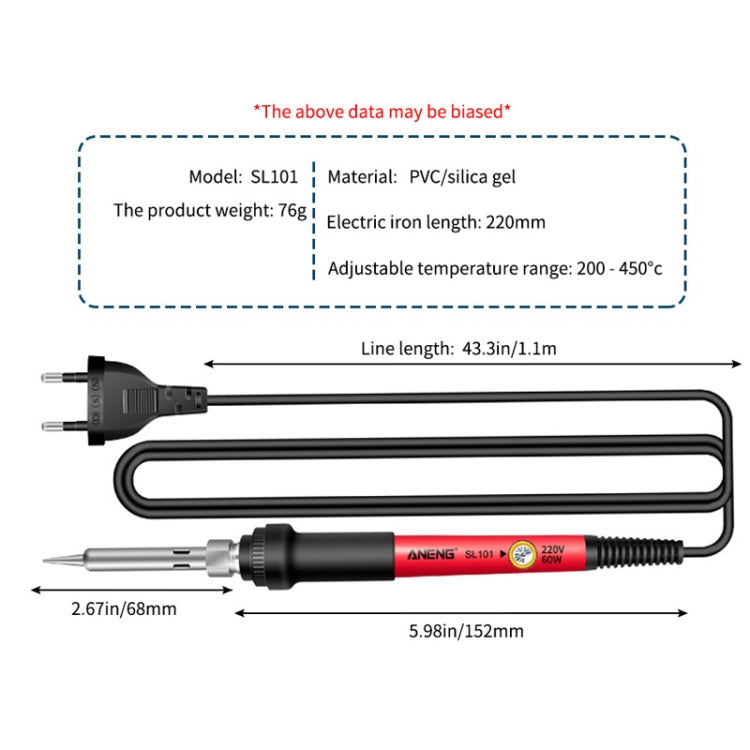 ANENG 60W Adjustable Temperature Electric Soldering Iron Welding Tool,