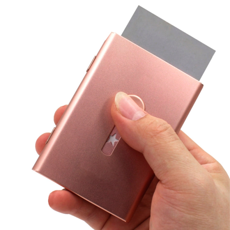 Metal Portable Push Card Case Ultra-thin Frosted Light Business Card Packing Box