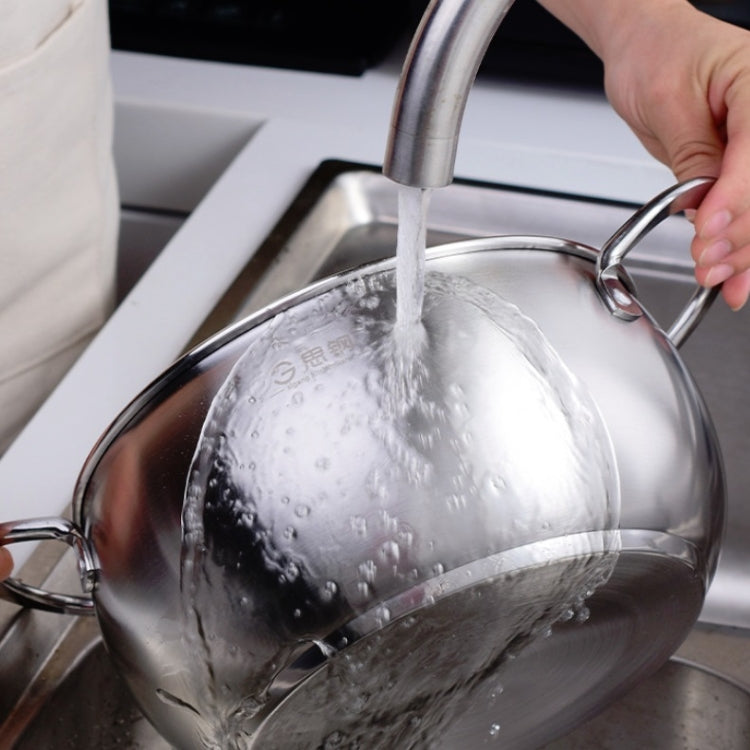 Si Gang 24CM Stainless Steel Drum-shaped Large-capacity Extra Thick Soup Pot