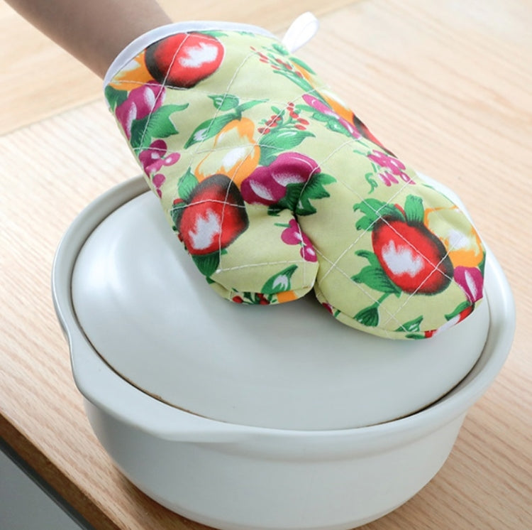 5 Sets 2 in 1 Thickened Microwave Oven High Temperature Resistant Plus Velvet Insulation Gloves Set