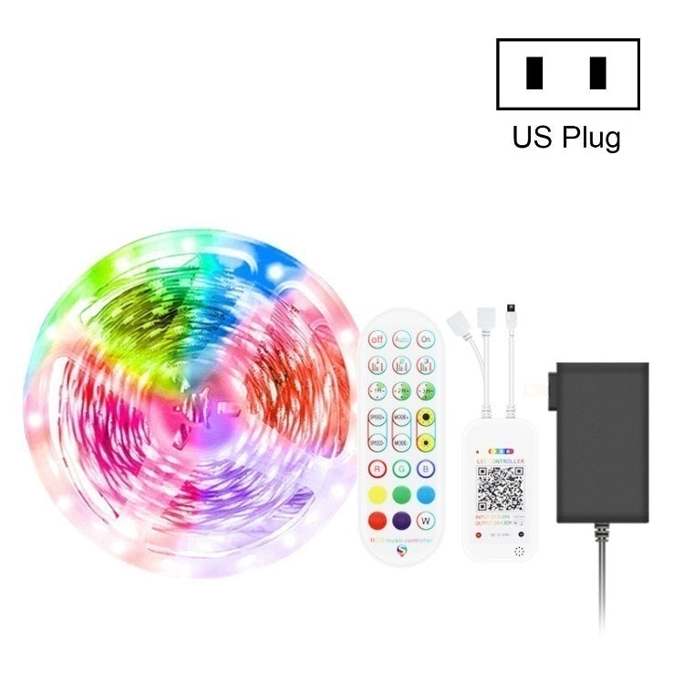 Bluetooth Suit Smart Music Sound Control Light Strip Waterproof 5050 RGB Colorful Atmosphere LED Light Strip With 24-Keys Remote Control