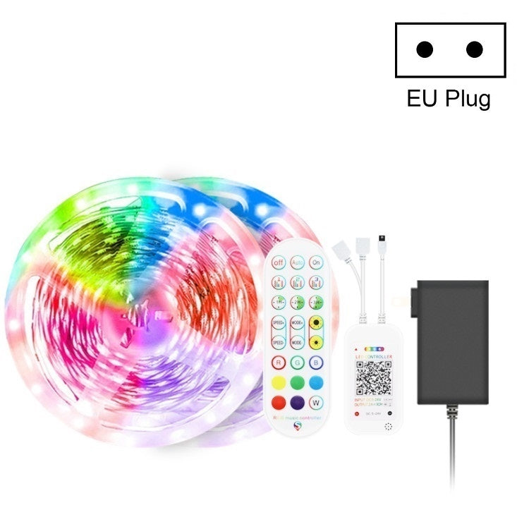 Bluetooth Suit Smart Music Sound Control Light Strip Waterproof 5050 RGB Colorful Atmosphere LED Light Strip With 24-Keys Remote Control