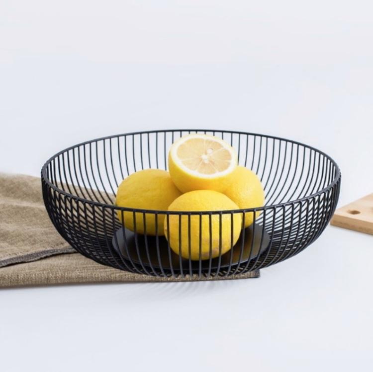 Household Living Room Fruit Basket Wrought Iron Desktop Snack Storage Basket, Snack Basket