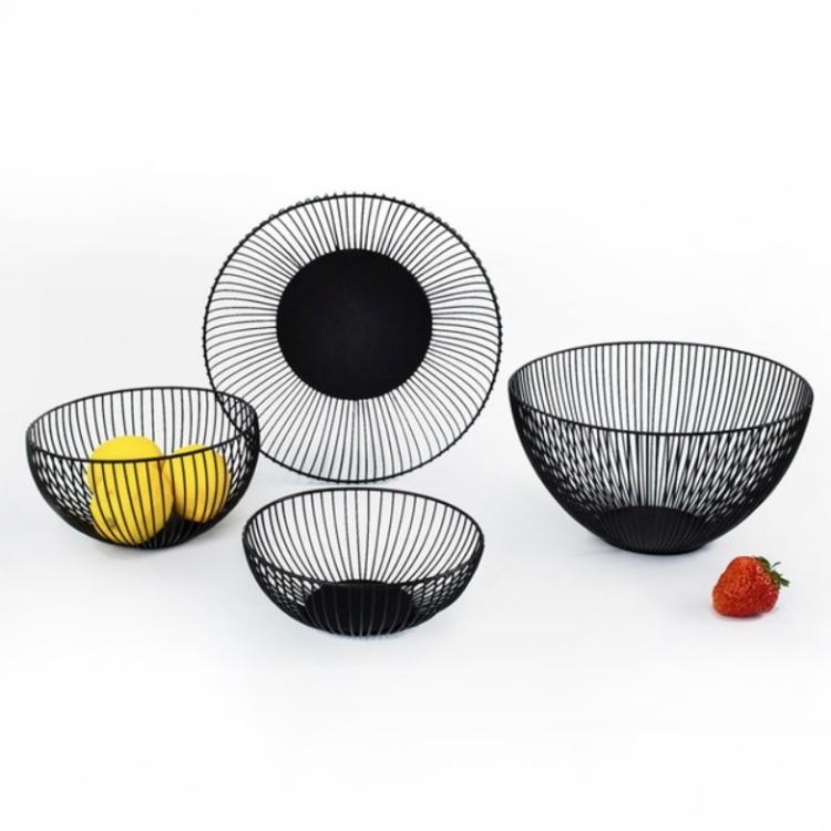 Household Living Room Fruit Basket Wrought Iron Desktop Snack Storage Basket, Snack Basket