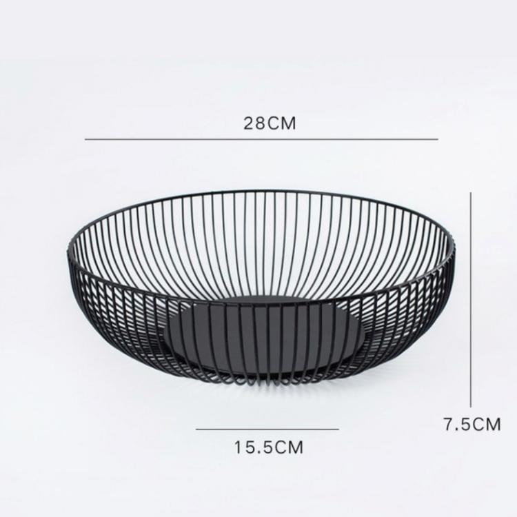 Household Living Room Fruit Basket Wrought Iron Desktop Snack Storage Basket, Snack Basket