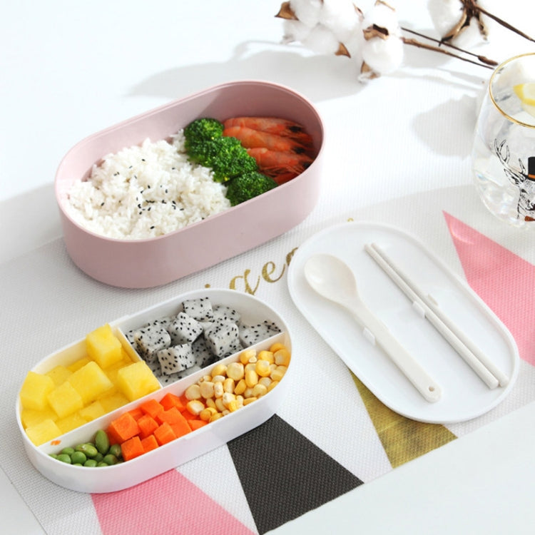 Oval Simple Lunch Box Wooden Sushi Sealed Leak-proof Lunch Box with Cutlery