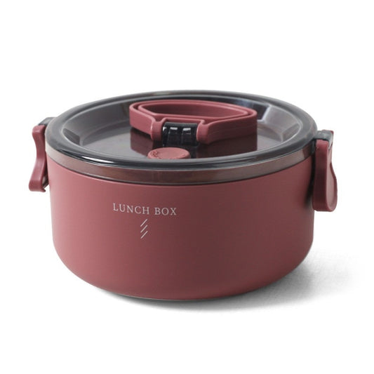 Round Portable Insulation Partitioned Lunch Box Student Office Workers Heated Microwave Oven Bento Box