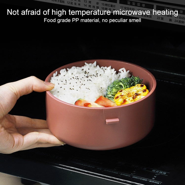 Round Portable Insulation Partitioned Lunch Box Student Office Workers Heated Microwave Oven Bento Box