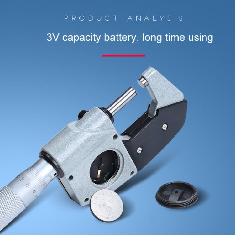 Digital Display Outer Diameter Micrometer 0.001mm High Precision Electronic Spiral Micrometer Thickness Gauge